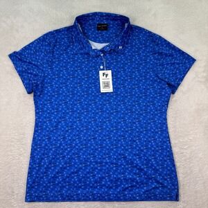 NEW Fore Fathers Golf Polo Shirt Men's XL Blue ORMCA Construction Print Casual
